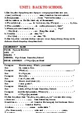 Đề cương ôn thi môn Tiếng Anh Khối 7